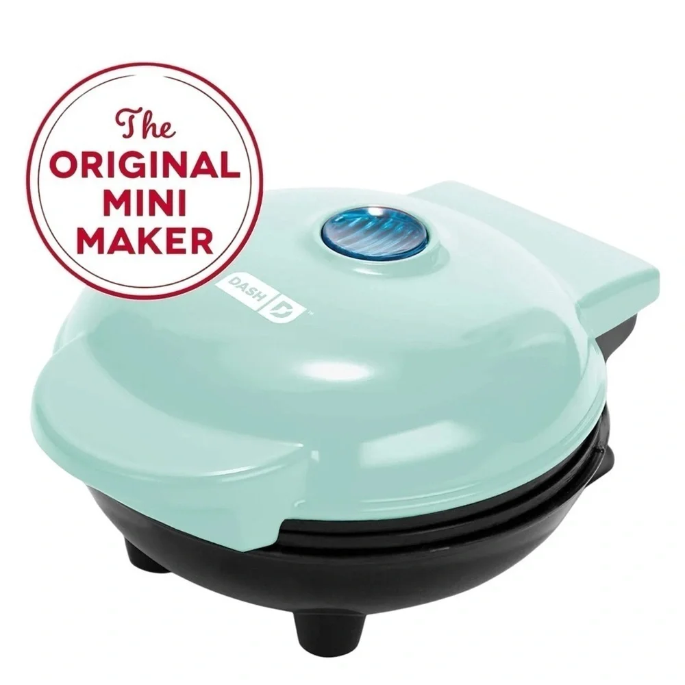 Dash Mini Maker: Aqua Mini Waffle Maker Machine - Pre-owned In‎ Box